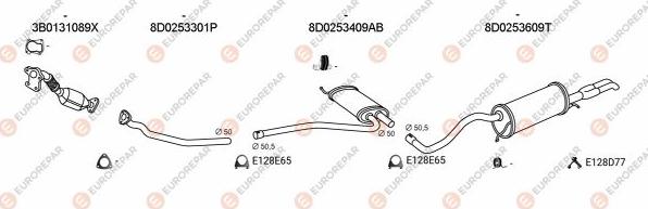 EUROREPAR EXH100035 - Impianto gas scarico autozon.pro