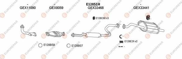 EUROREPAR EXH100143 - Impianto gas scarico autozon.pro