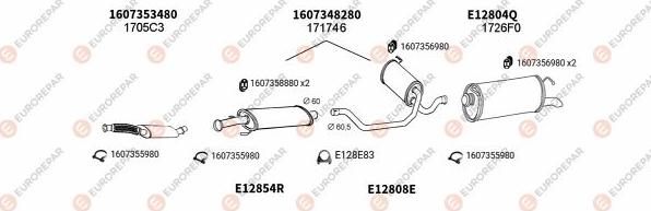 EUROREPAR EXH100346 - Impianto gas scarico autozon.pro