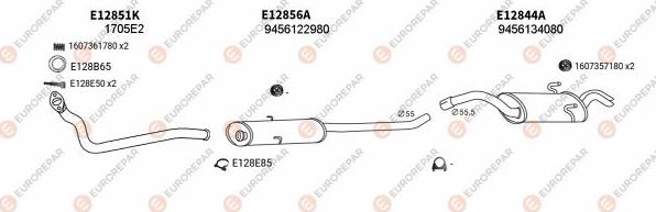 EUROREPAR EXH100220 - Impianto gas scarico autozon.pro