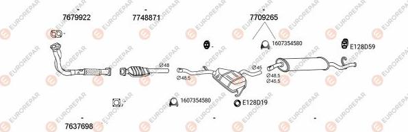 EUROREPAR EXH100793 - Impianto gas scarico autozon.pro