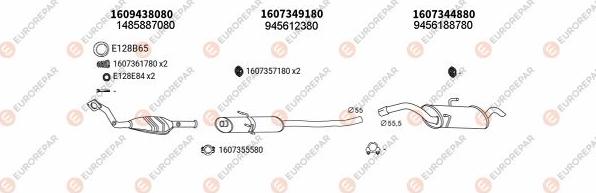 EUROREPAR EXH100730 - Impianto gas scarico autozon.pro