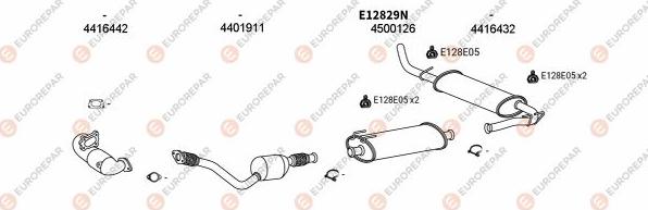 EUROREPAR EXH101458 - Impianto gas scarico autozon.pro