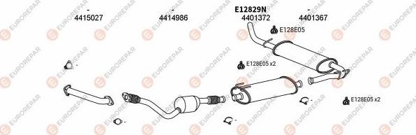 EUROREPAR EXH101464 - Impianto gas scarico autozon.pro