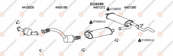 EUROREPAR EXH101461 - Impianto gas scarico autozon.pro
