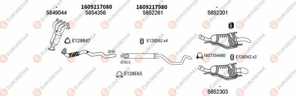 EUROREPAR EXH101402 - Impianto gas scarico autozon.pro
