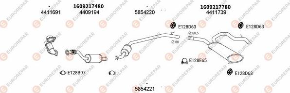 EUROREPAR EXH101436 - Impianto gas scarico autozon.pro
