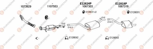 EUROREPAR EXH101086 - Impianto gas scarico autozon.pro