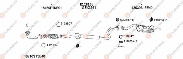 EUROREPAR EXH101113 - Impianto gas scarico autozon.pro