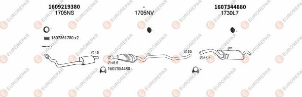 EUROREPAR EXH101805 - Impianto gas scarico autozon.pro