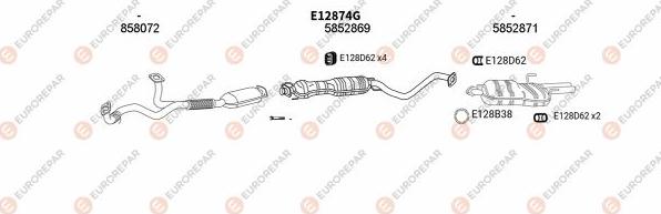 EUROREPAR EXH101270 - Impianto gas scarico autozon.pro