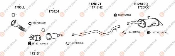 EUROREPAR EXH101709 - Impianto gas scarico autozon.pro