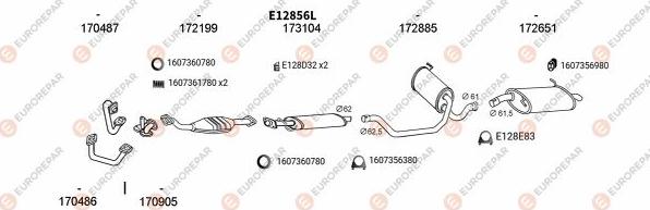 EUROREPAR EXH101704 - Impianto gas scarico autozon.pro