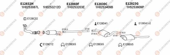 EUROREPAR EXH103407 - Impianto gas scarico autozon.pro