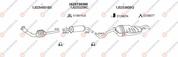 EUROREPAR EXH103568 - Impianto gas scarico autozon.pro