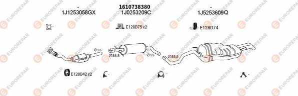 EUROREPAR EXH103567 - Impianto gas scarico autozon.pro