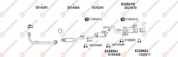 EUROREPAR EXH103685 - Impianto gas scarico autozon.pro