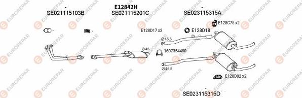 EUROREPAR EXH102938 - Impianto gas scarico autozon.pro