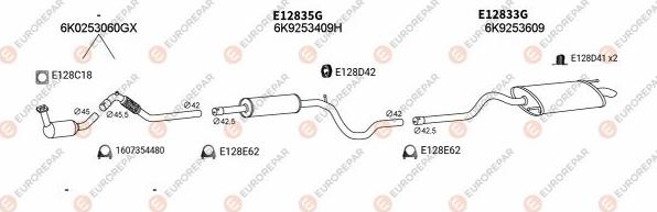 EUROREPAR EXH103619 - Impianto gas scarico autozon.pro