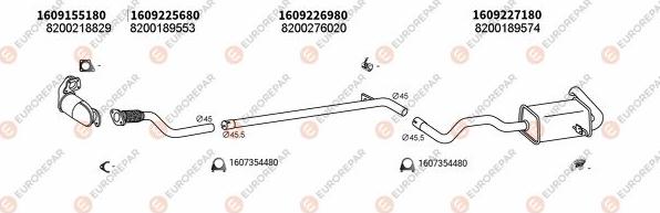 EUROREPAR EXH102438 - Impianto gas scarico autozon.pro