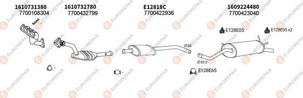 EUROREPAR EXH102423 - Impianto gas scarico autozon.pro