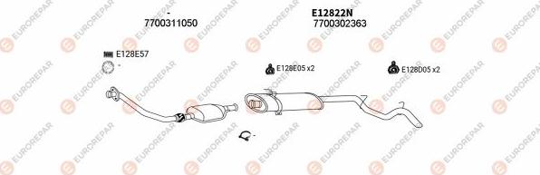 EUROREPAR EXH102572 - Impianto gas scarico autozon.pro