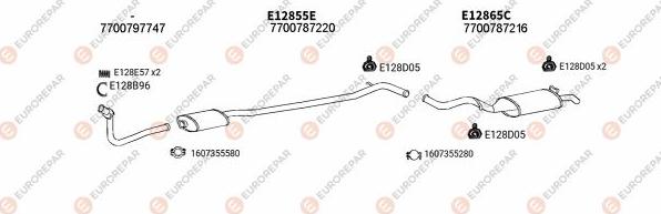 EUROREPAR EXH102617 - Impianto gas scarico autozon.pro