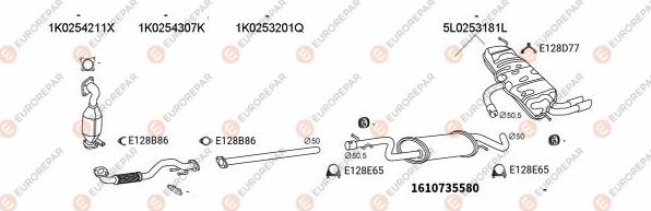 EUROREPAR EXH102851 - Impianto gas scarico autozon.pro