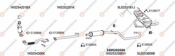 EUROREPAR EXH102853 - Impianto gas scarico autozon.pro