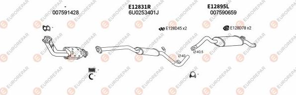 EUROREPAR EXH102800 - Impianto gas scarico autozon.pro