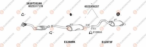 EUROREPAR EXH102375 - Impianto gas scarico autozon.pro