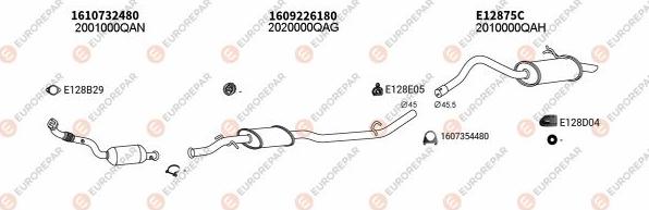 EUROREPAR EXH102274 - Impianto gas scarico autozon.pro