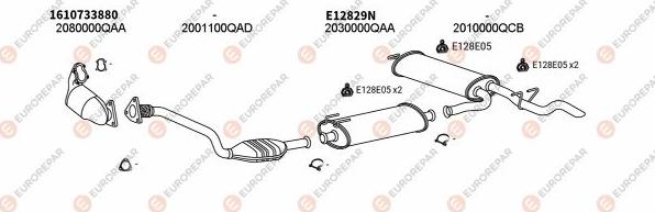 EUROREPAR EXH102270 - Impianto gas scarico autozon.pro