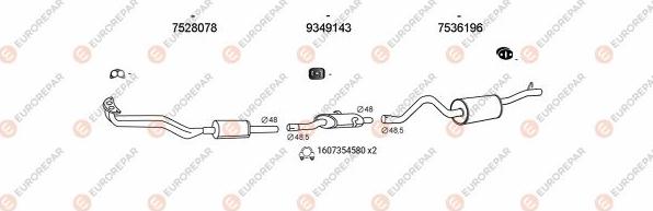 EUROREPAR EXH102765 - Impianto gas scarico autozon.pro