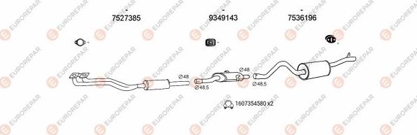 EUROREPAR EXH102763 - Impianto gas scarico autozon.pro