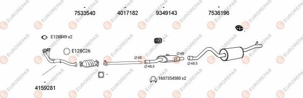 EUROREPAR EXH102767 - Impianto gas scarico autozon.pro