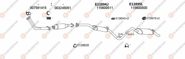 EUROREPAR EXH102774 - Impianto gas scarico autozon.pro