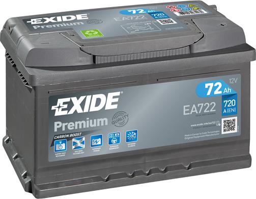 Exide EA722 - Batteria avviamento autozon.pro