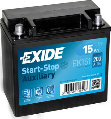 Exide EK151 - Batteria avviamento autozon.pro