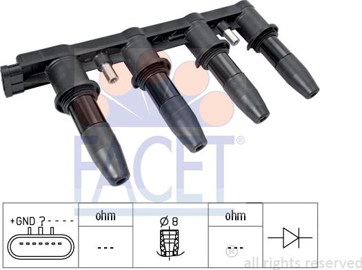 FACET 96.445 - Bobina d'accensione autozon.pro