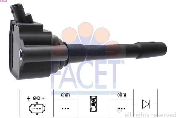 FACET 96.551 - Bobina d'accensione autozon.pro