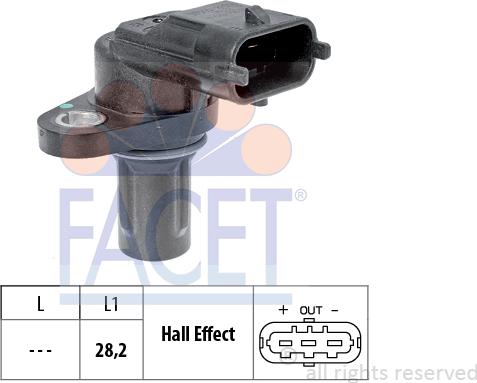 FACET 9.0695 - Sensore, Posizione albero a camme autozon.pro