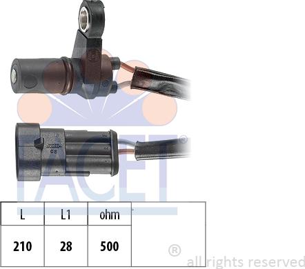 FACET 9.0107 - Sensore n° giri, Cambio automatico autozon.pro