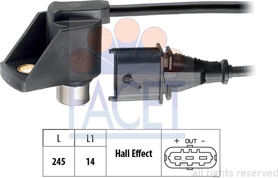 FACET 9.0286 - Sensore, Posizione albero a camme autozon.pro