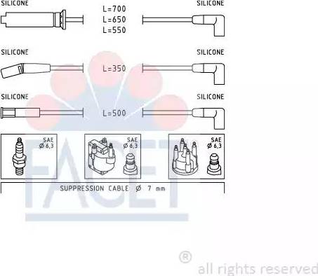 FACET 49.942 - Kit cavi accensione autozon.pro