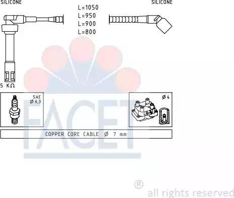 FACET 4.9921 - Kit cavi accensione autozon.pro