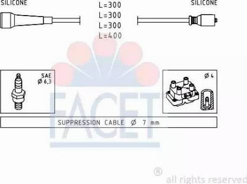 FACET 49.492 - Kit cavi accensione autozon.pro