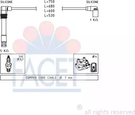 FACET 49.468 - Kit cavi accensione autozon.pro