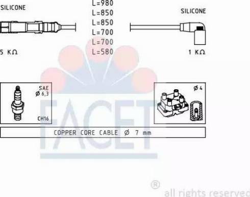 FACET 4.9590 - Kit cavi accensione autozon.pro