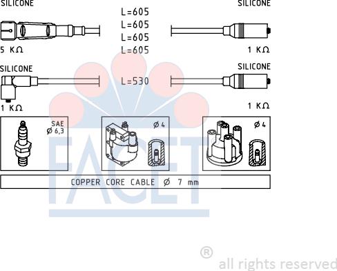 FACET 49.549 - Kit cavi accensione autozon.pro